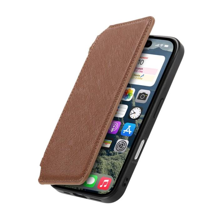 CASENEO - CASENEO iPhone 16 Plus Plånboksfodral Konstläder - Brun