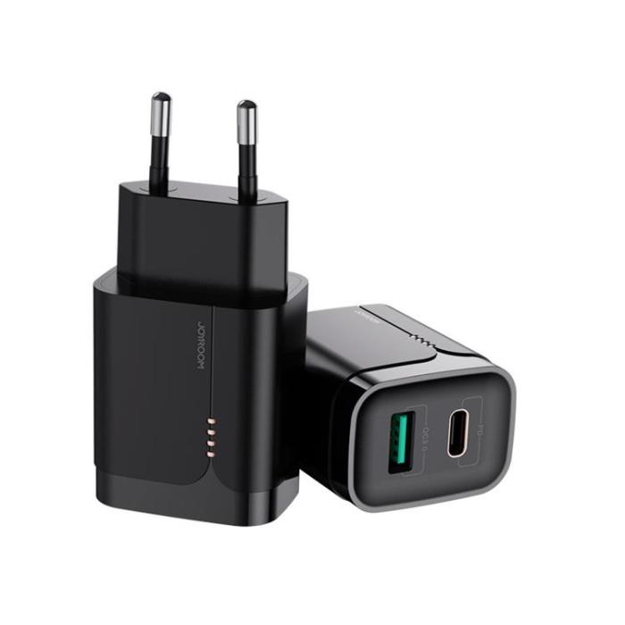 UTGATT1 - Joyroom Fast Väggladdare 18W USB-C Till USB - Svart