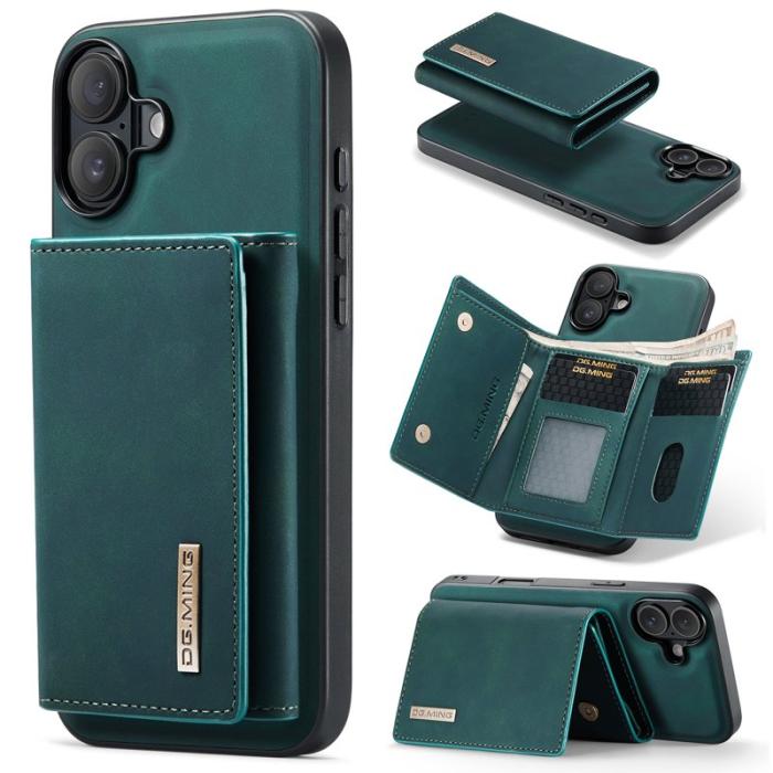 DG.MING - DG.MING M1 Series Mobilskal till iPhone 16 Plus Kickstand Grön