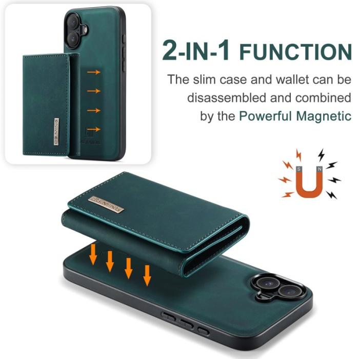 DG.MING - DG.MING M1 Series Mobilskal till iPhone 16 Plus Kickstand Grön