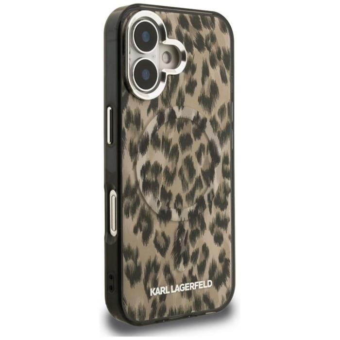 KARL LAGERFELD - Karl Lagerfeld iPhone 16 Mobilskal MagSafe IML Leopard - Brun