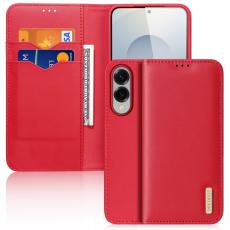 Dux Ducis - DUX DUCIS Hivo Samsung Galaxy S25 Edge Pl&aring;nboksfodral &Auml;kta l&auml;der - R&ouml;d