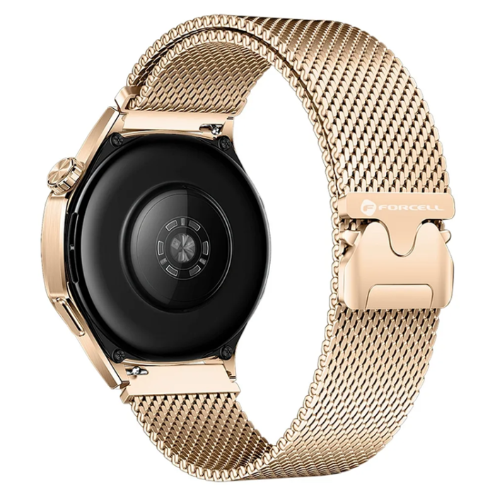 Forcell - Forcell Galaxy Watch 22mm Armband Magnetic Steel - Guld