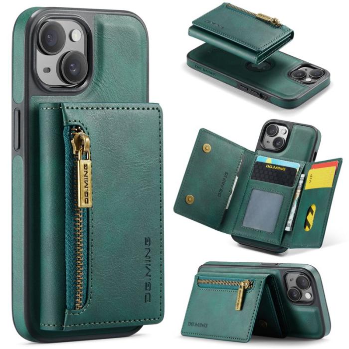 DG.MING - DG.MING M5 Series Mobilskal till iPhone 14 Plus Magnetiskt Konstläder Grön