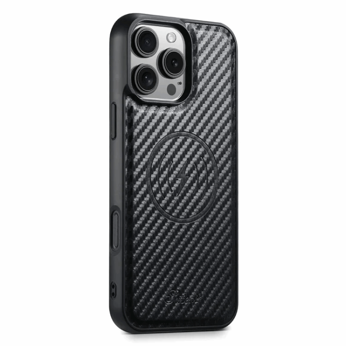 SUTENI - SUTENI iPhone 16 Pro Mobilskal Magsafe Korthållare Carbon Fiber