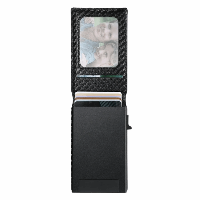 SUTENI - SUTENI iPhone 16 Pro Mobilskal Magsafe Korthållare Carbon Fiber