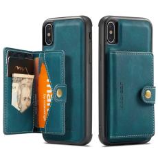 JEEHOOD - JEEHOOD iPhone XS/X Konstl&auml;der Pl&aring;nboksfodral Detachable TPU Gr&ouml;n