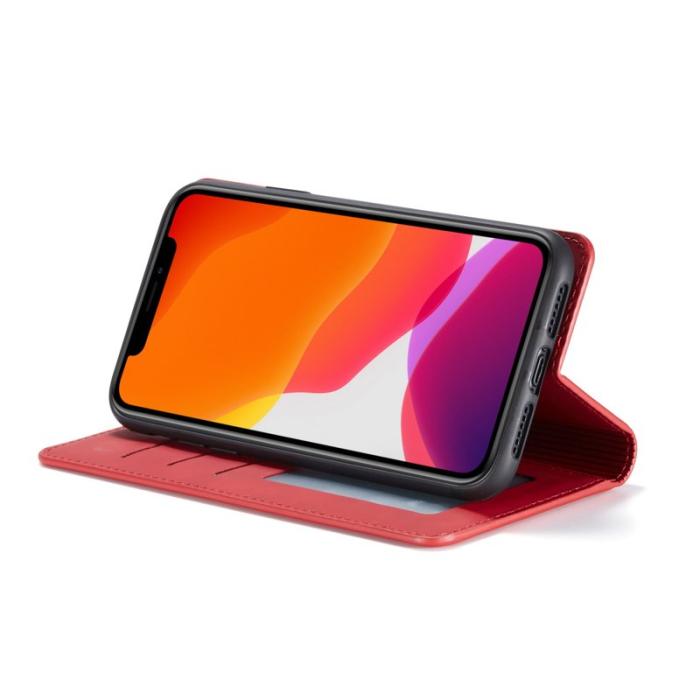 FORWENW - FORWENW iPhone 11 Plånboksfodral Konstläder - Röd