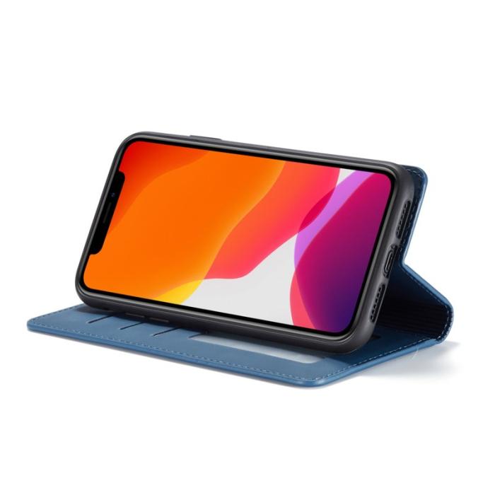 FORWENW - FORWENW iPhone 11 Plånboksfodral i Silky Touch Konstläder - Blå