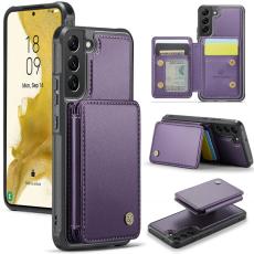 JEEHOOD - JEEHOOD J05 Fodral f&ouml;r Samsung Galaxy S22 5G Konstl&auml;der Lila
