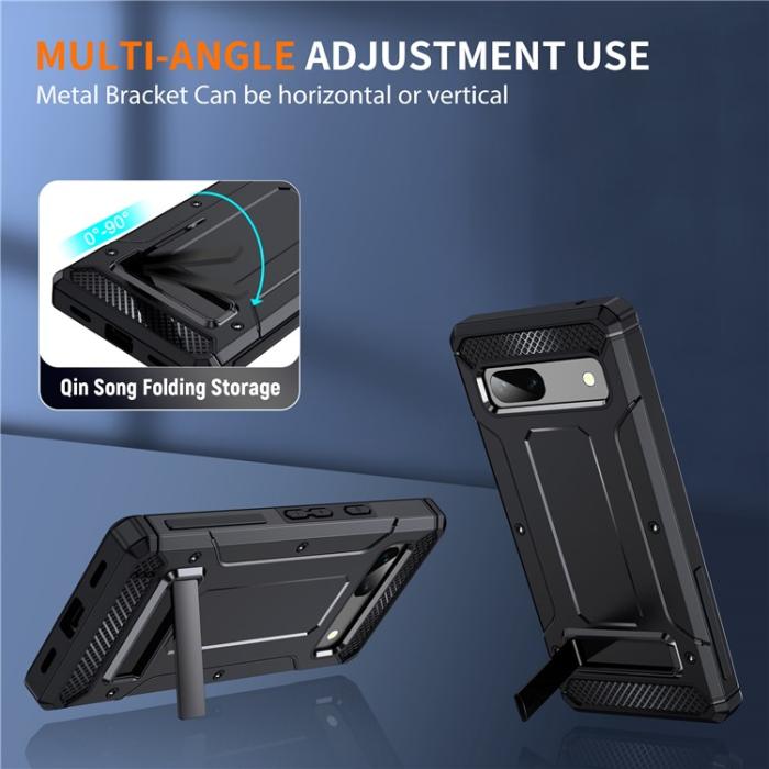 OEM - Google Pixel 7a Mobilskal Kickstand Shockproof - Svart