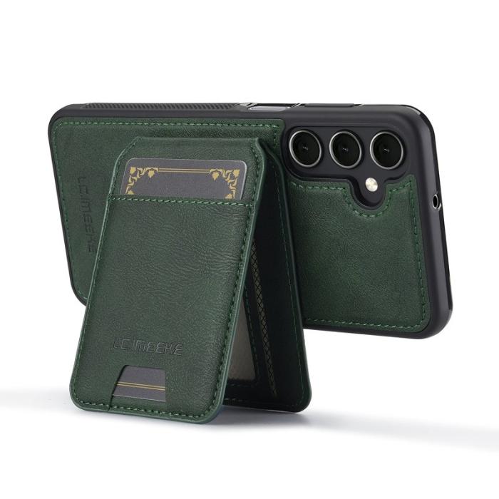 LC.imeeke - LC.IMEEKE L3 Samsung Galaxy S24 FE Fodral KonstLäder - Grön