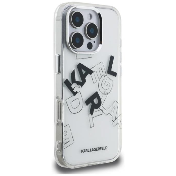 KARL LAGERFELD - Karl Lagerfeld iPhone 16 Pro Mobilskal IML Sketched Graphic - Transparent
