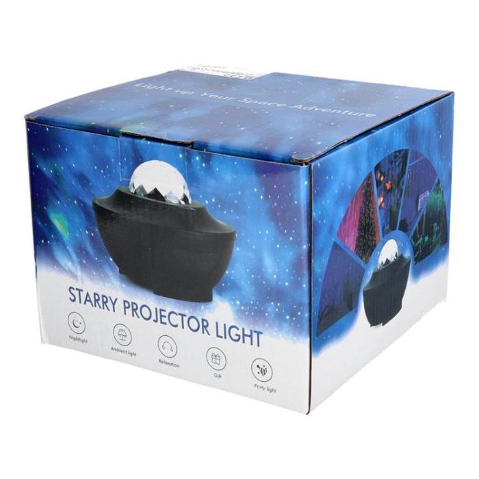 OEM - Projektor STARS LED / Disco med bluetooth högtalare - Vit