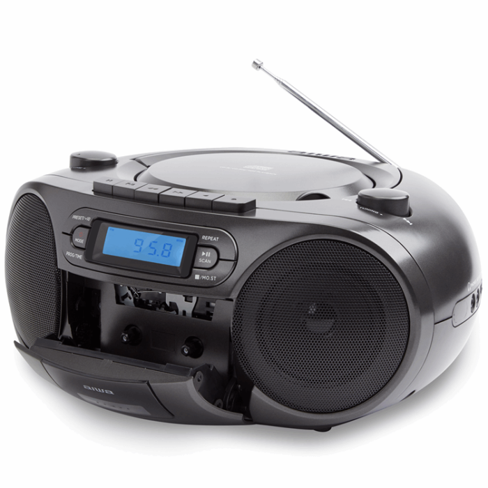 AIWA - AIWA Kassettradio CD/FM-Radio/Kassettband/USB/BT - Svart