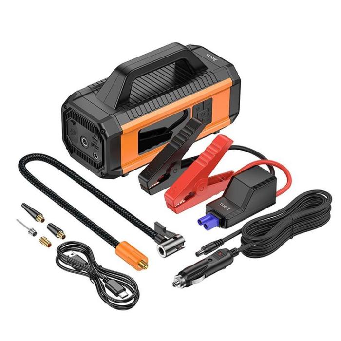 Hoco - Hoco Starthjälp Powerbank 10000 mAh 18W - Orange-Svart