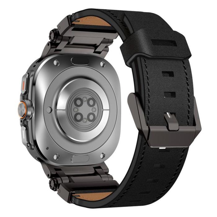 Boom of Sweden - Galaxy Watch Ultra (47mm) Armband Svart Äkta Läder - Svart