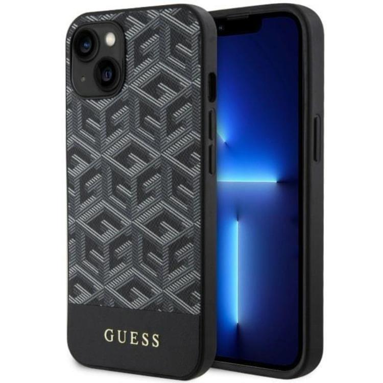 Guess iPhone 14 Plus Mobilskal MagSafe GCube Stripes - Svart | 2353 | AlltMobil