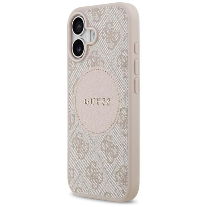 Guess - Guess iPhone 17 Mobilskal MagSafe 4G Circle Classic Logo - Rosa
