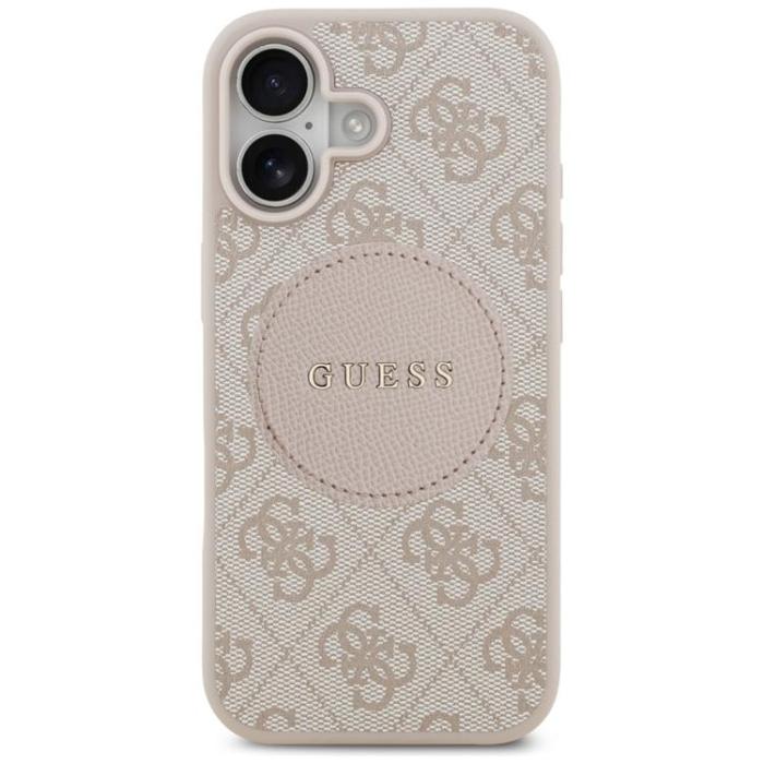 Guess - Guess iPhone 17 Mobilskal MagSafe 4G Circle Classic Logo - Rosa