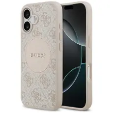 Guess - Guess Mobilskal till iPhone 17 MagSafe 4G Circle Classic Logo - Rosa