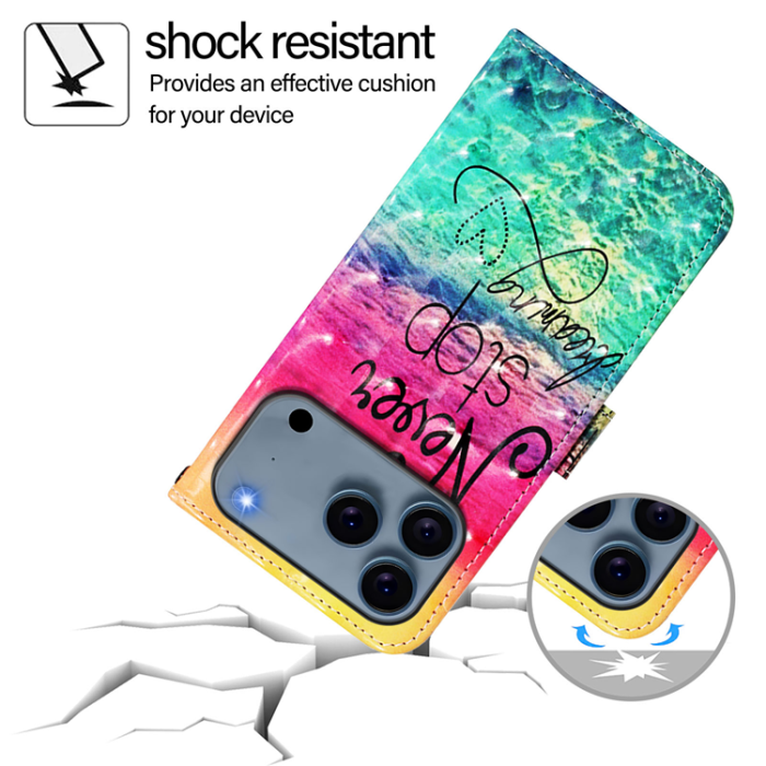 A-One Brand - iPhone 17 Pro Plånboksfodral Printing Pattern Med Strap