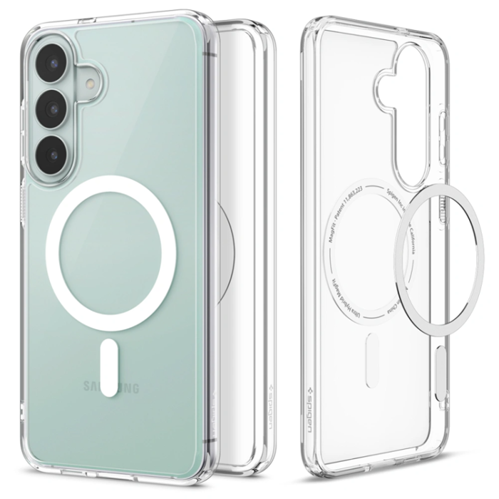 Spigen - Spigen Mobilskal För Galaxy S26 FE Magsafe Ultra Hybrid - Clear/Vit