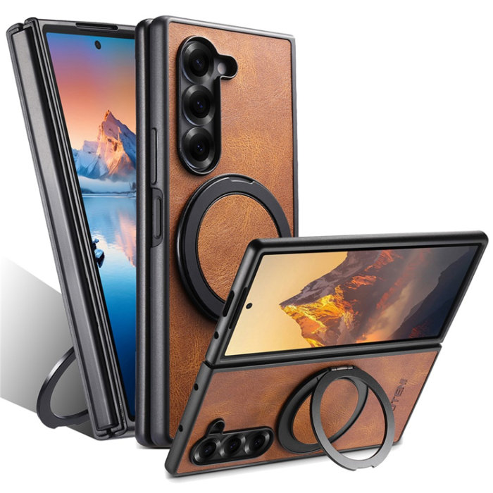 SUTENI - SUTENI Galaxy Z Fold 7 Mobilskal MagSafe G3 Waxy - Brun