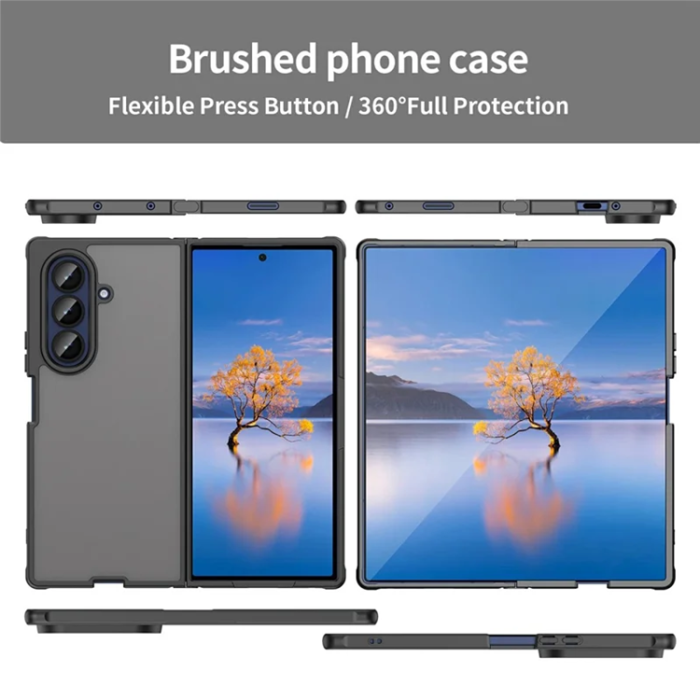A-One Brand - Galaxy Z Fold 7 5G Mobilskal Frosted Translucent - Svart