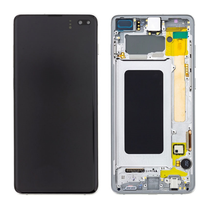 UTGATT1 - Samsung Galaxy S10 Plus Skärm med LCD Display - Prism Vit