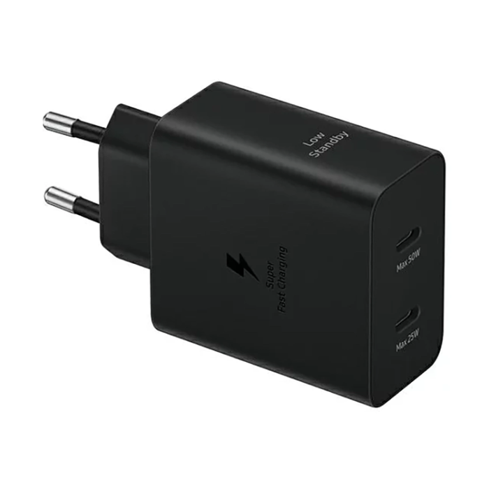 Samsung - Samsung Väggladdare 2x USB-C 50w - Svart