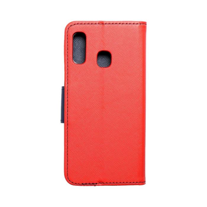 OEM - Galaxy A20e Plånboksfodral Fancy Eco Läder - Röd