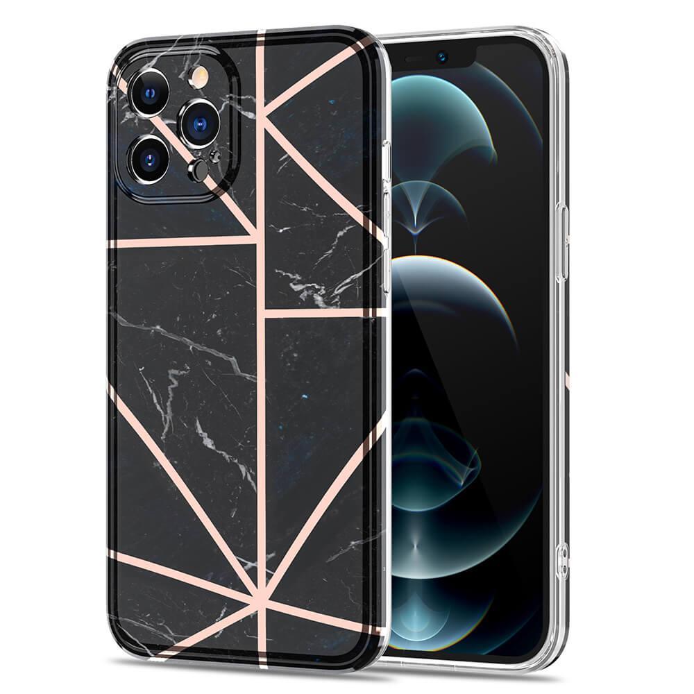 BOOM - Grid iPhone 12 Pro Max Skal - Svart Marmor | 2353 | AlltMobil