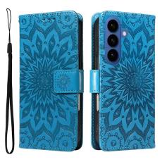 OEM - Samsung Galaxy S26 Plus Pl&aring;nboksfodral Konstl&auml;der Solrostryck - Bl&aring;
