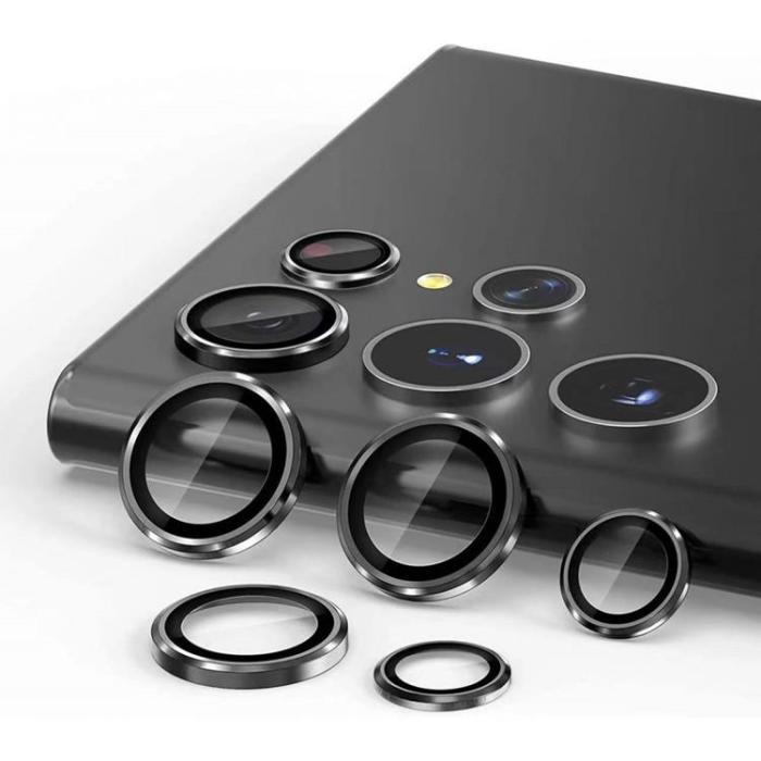 UTGATT - Hofi Cam Ring Pro+ Kameralinsskydd i Härdat Glas Galaxy S22 Ultra - Svart