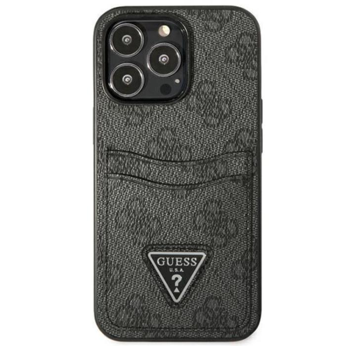 Guess - Guess iPhone 13 Pro Max Skal Korthållare Triangle Logo - Svart