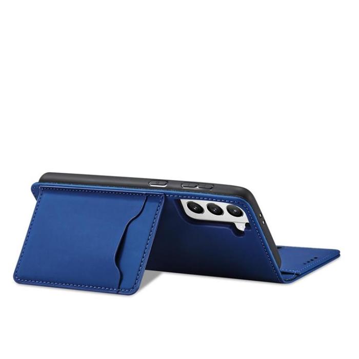 OEM - Galaxy S22 Plus Plånboksfodral Magnet Stand - Blå
