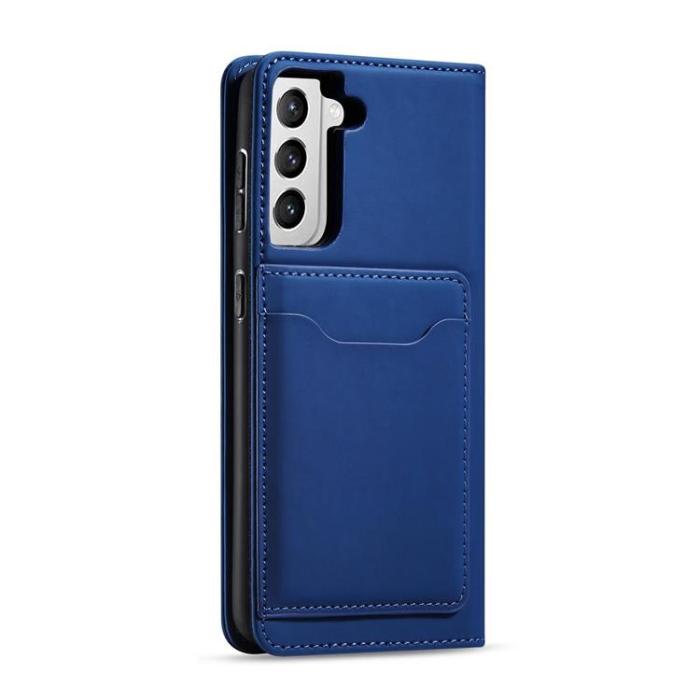 OEM - Galaxy S22 Plus Plånboksfodral Magnet Stand - Blå