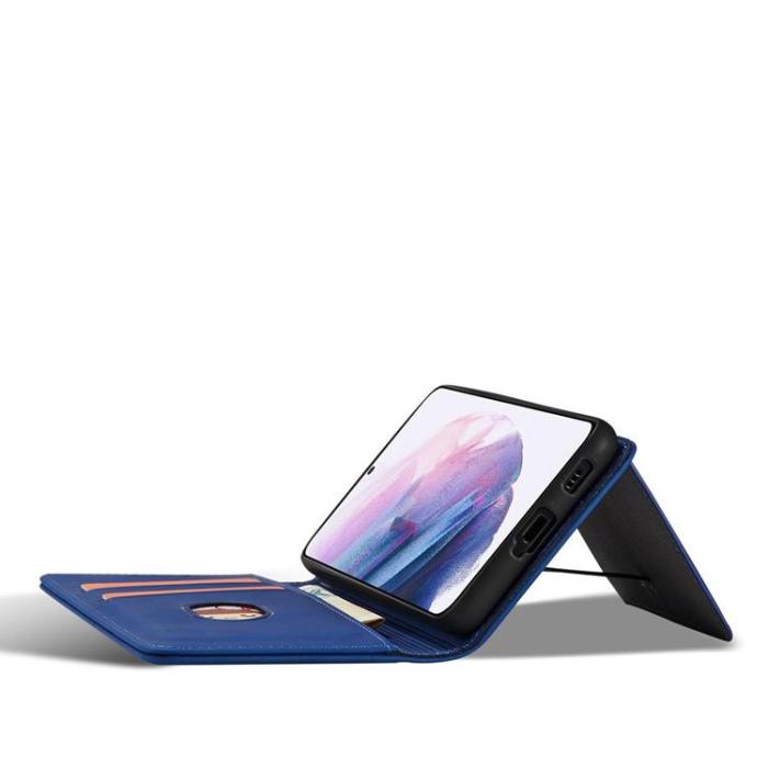OEM - Galaxy S22 Plus Plånboksfodral Magnet Stand - Blå