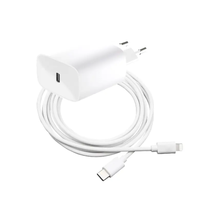 SiGN - SiGN Extrem Snabbladdare Väggladdare USB-C till Lightning Kabel, 2.4A, 2m - Vit