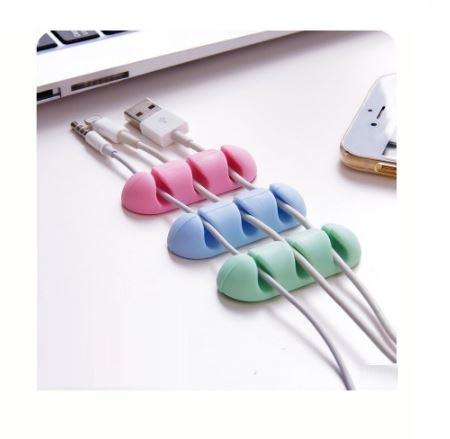 2 Pack - Självhäftande hållare för sladdar - Grön | 2353 | AlltMobil