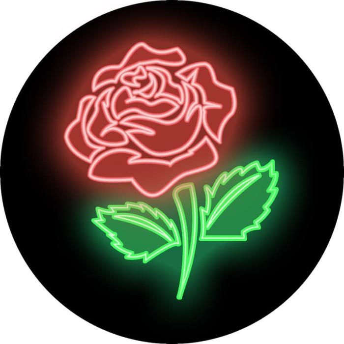UTGATT - POPSOCKETS Neon Rose Grip med Ställfunktion