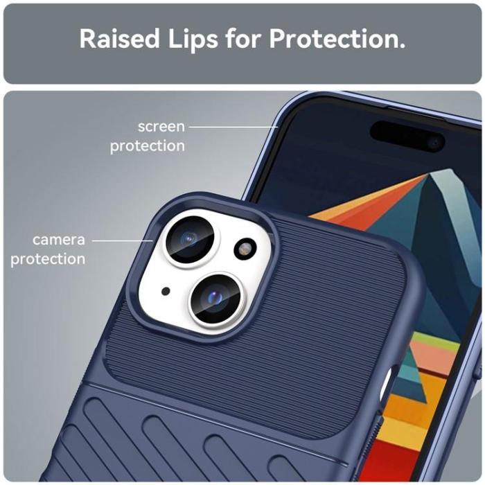 OEM - iPhone 15 Plus Mobilskal Twill Thunder - Blå