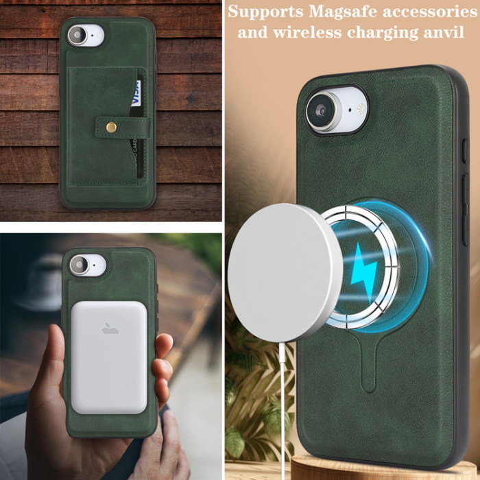 A-One Brand - iPhone 16e Mobilskal MagSafe Detachable Korthållare