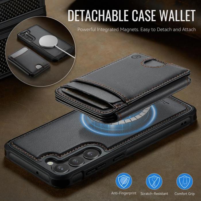 OEM - JEEHOOD Samsung Galaxy S23+ Fodral Konstläder - Svart