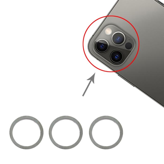 UTGATT1 - iPhone 12 Pro Max Kameraring (3-pack) - Blå