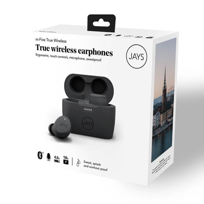 UTGATT4 - JAYS Hörlur m-Five TWS Trådlös In-Ear Grå