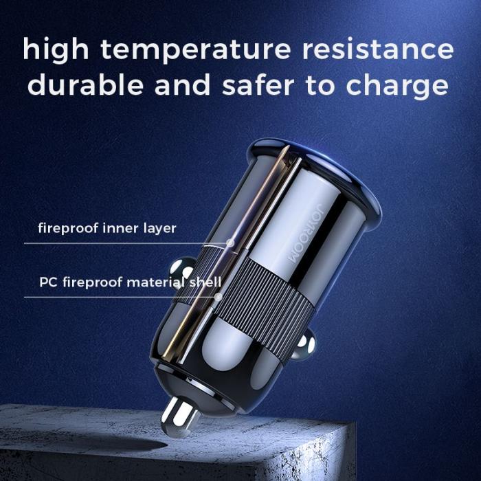 UTGATT - JOYROOM C-A06 2-Port Bil Laddare 3.1A Svart