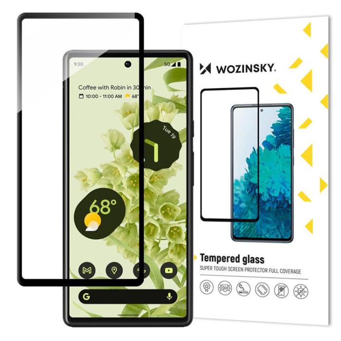 UTGATT - Wozinsky Super Härdat Glas Skärmskydd Google Pixel 6 - Svart