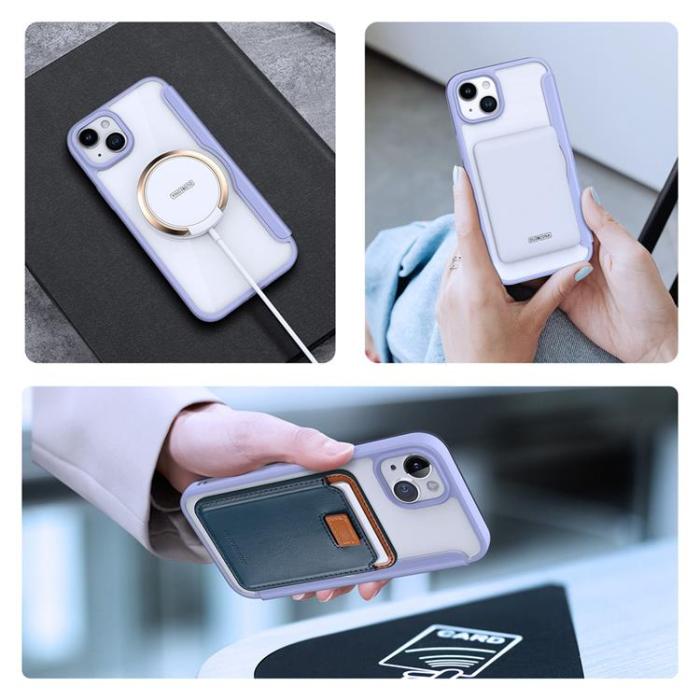 Dux Ducis - Dux Ducis iPhone 15 Plus Plånboksfodral Magsfae Skin X Pro - Lila